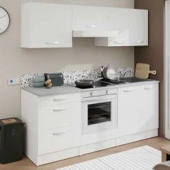 Unterschrank Eko 80 cm für Spüle mit 2 Türen - weiß