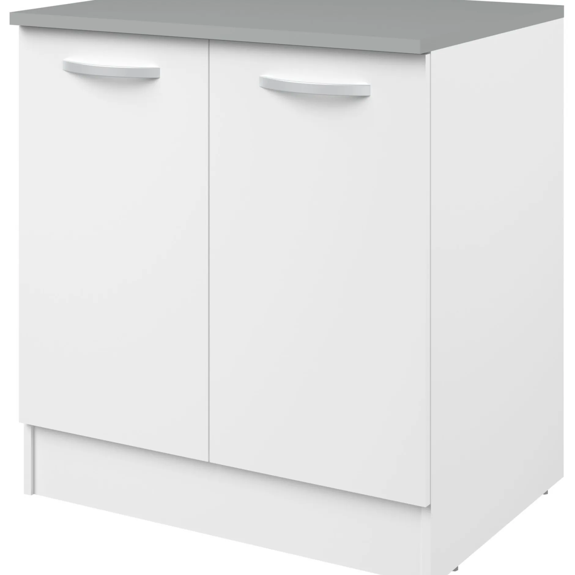 Unterschrank Eko 80 cm für Spüle mit 2 Türen - weiß