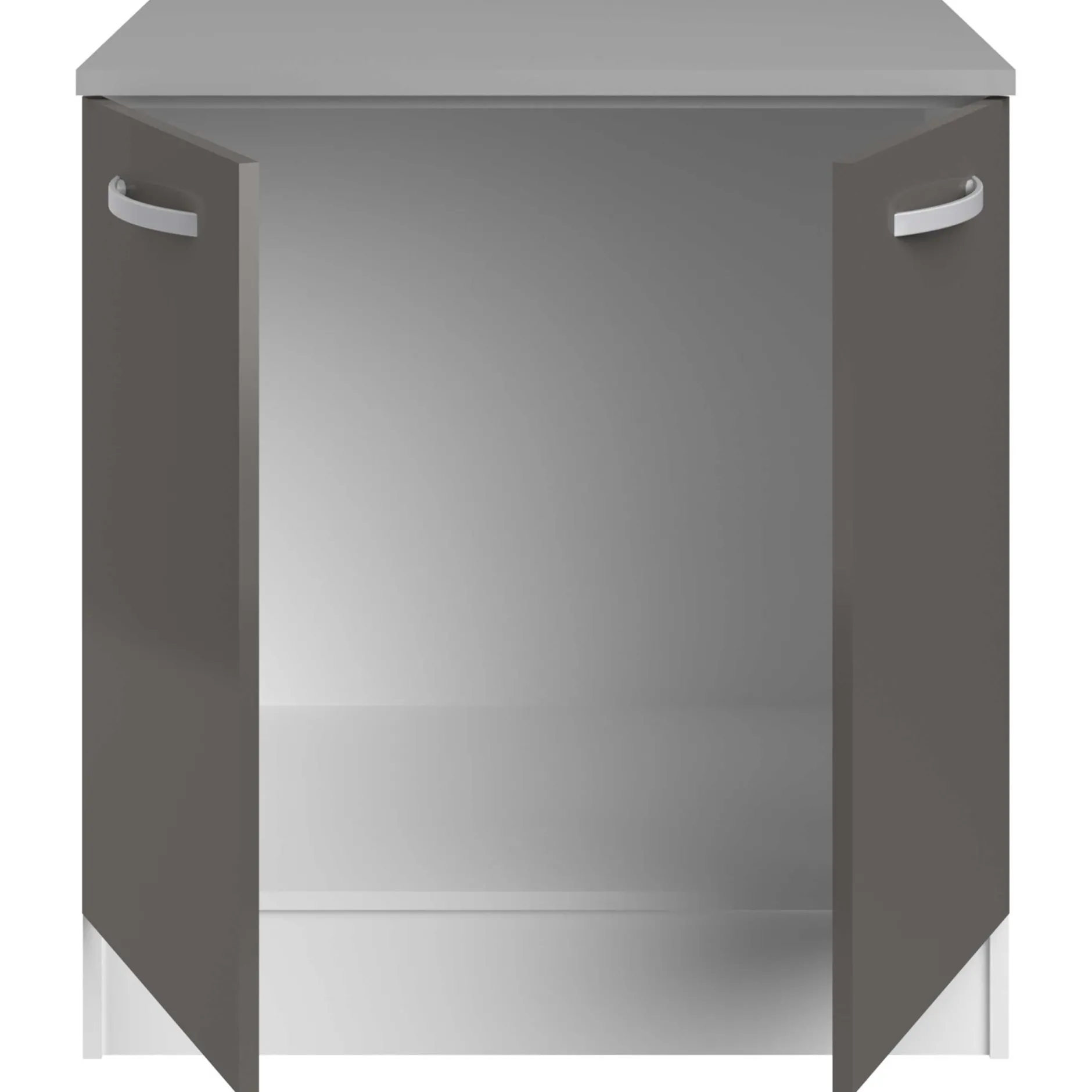 Unterschrank Eko 80 cm für Spüle mit 2 Türen - grau
