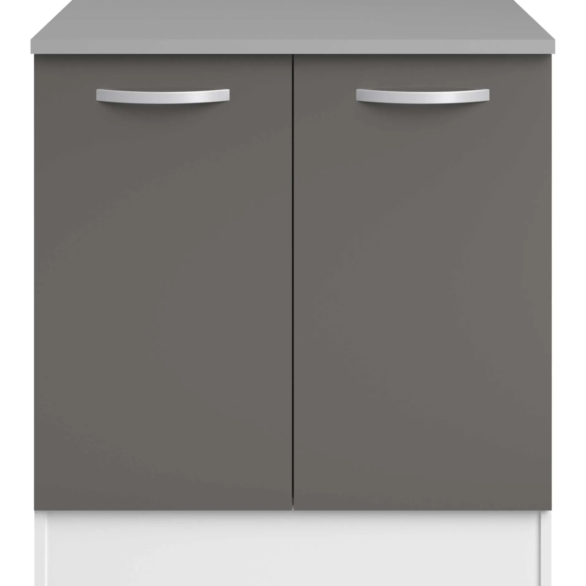 Unterschrank Eko 80 cm für Spüle mit 2 Türen - grau