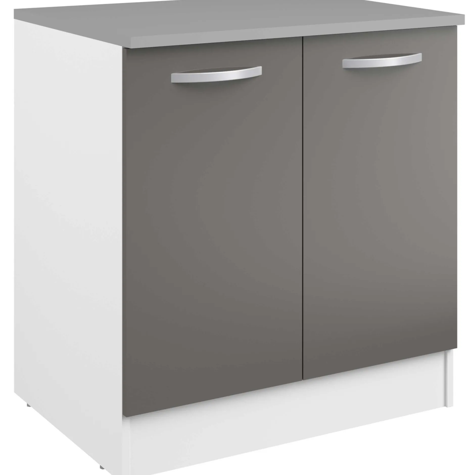 Unterschrank Eko 80 cm für Spüle mit 2 Türen - grau
