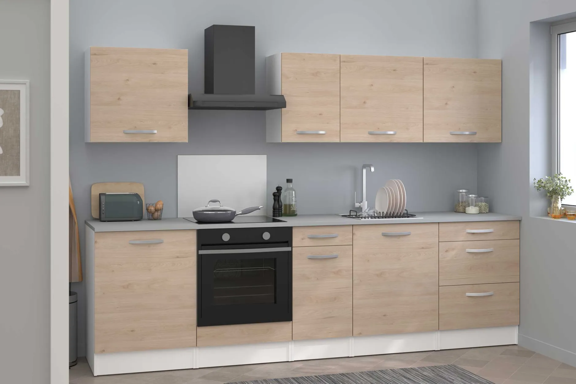 Unterschrank Eko 60 cm mit Tür - Eiche