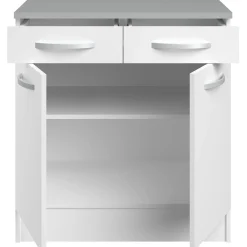 Unterschrank Eko 80cm 2 Türen und 2 Schubladen - weiß