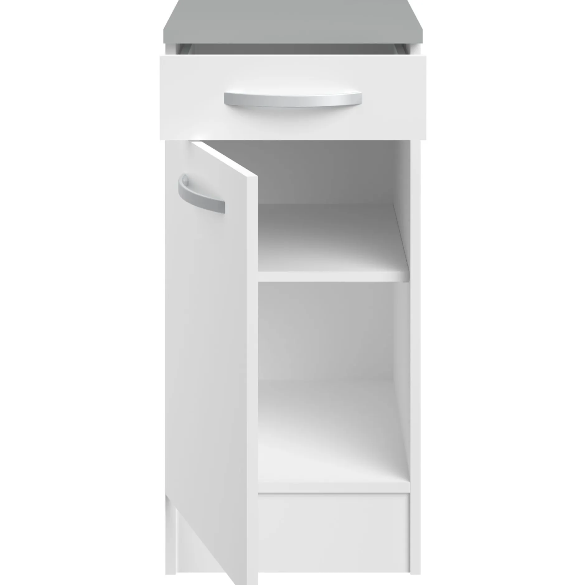 Unterschrank Eko 40x60 cm mit Schublade und Tür - weiß