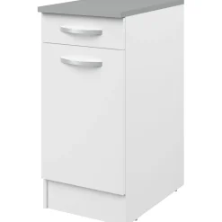 Unterschrank Eko 40x60 cm mit Schublade und Tür - weiß