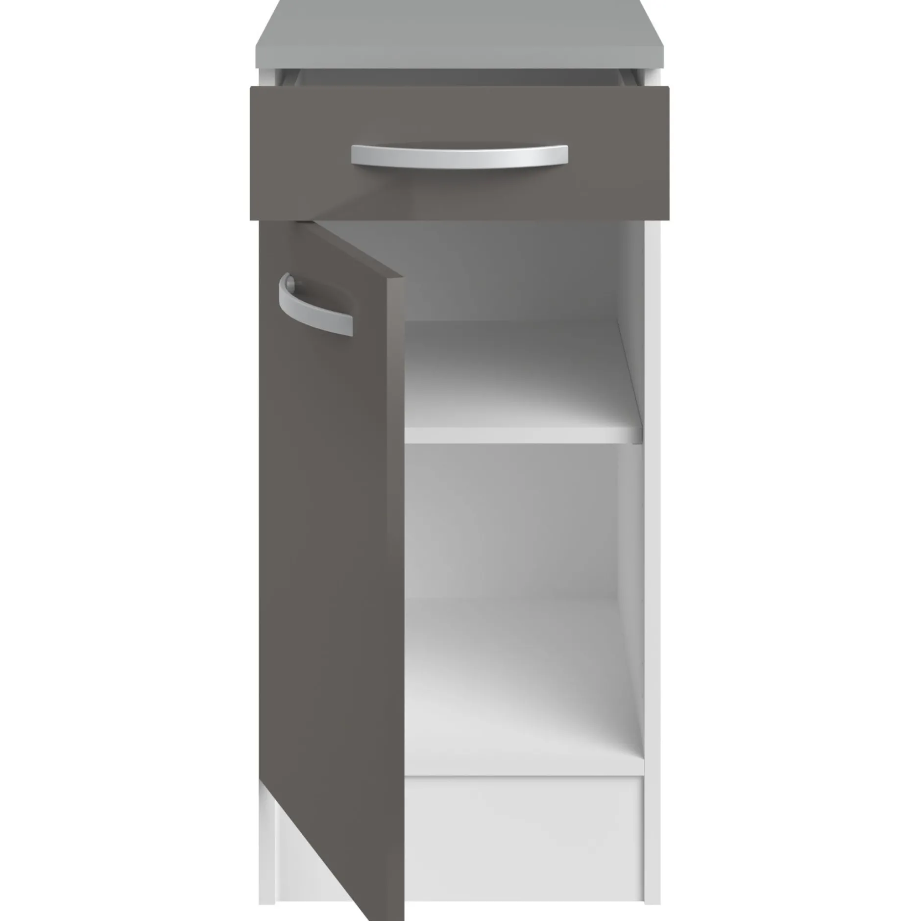 Unterschrank Eko 40x60 cm mit Schublade und Tür - grau