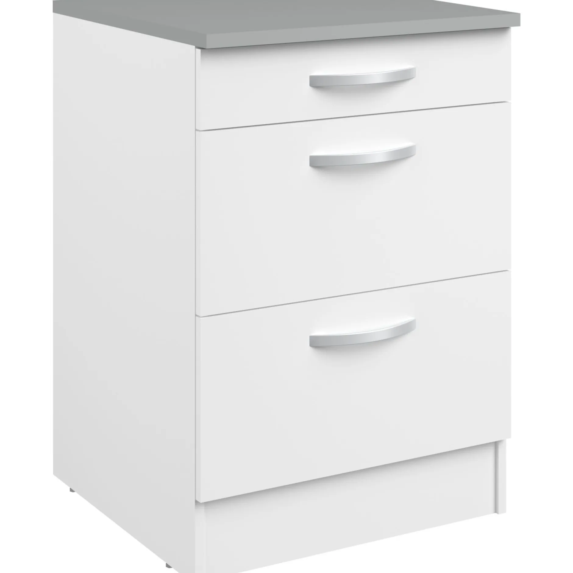 Unterschrank Eko 60x60 mit 3 Schubladen - weiß