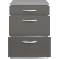 Unterschrank Eko 60x60 mit 3 Schubladen - grau