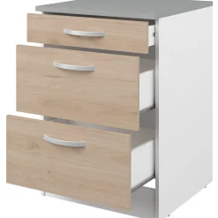 Unterschrank Eko 60x60 mit 3 Schubladen - Eiche