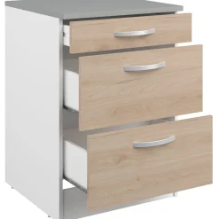 Unterschrank Eko 60x60 mit 3 Schubladen - Eiche