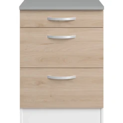 Unterschrank Eko 60x60 mit 3 Schubladen - Eiche