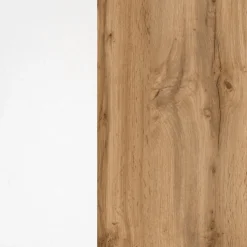 Unterschrank Sorrella 60cm für Backofen und Kochfeld - weiß/Eiche