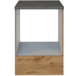Unterschrank Sorrella 60cm für Backofen und Kochfeld - Eiche/Beton