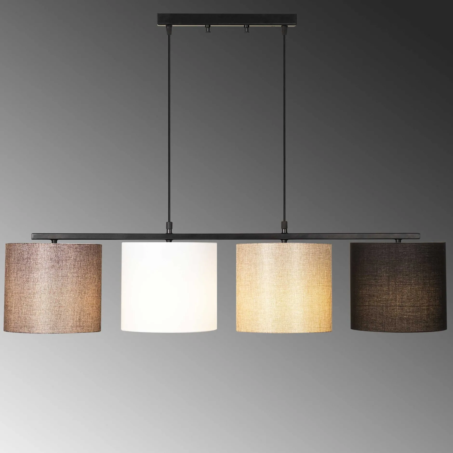 Valiz Kronleuchter | METALLGEHÄUSE | Schwarz, Weiß, Creme, Braun