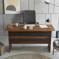 Vario A Schreibtisch | 100 % MELAMIN | Walnuss, Anthrazit
