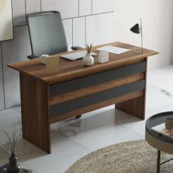 Vario A Schreibtisch | 100 % MELAMIN | Walnuss, Anthrazit