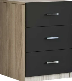 Vario C Schublade | 100 % MELAMIN | Eiche, Schwarz