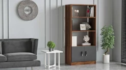 Vario D Bücherregal | 100 % MELAMIN | Walnuss, Anthrazit