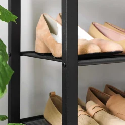 VASAGLE Industrielles 5-stufiges Schuhregal, Schuhaufbewahrungsorganisator