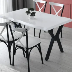 Vella Esstisch | 140x75x80 cm | Weißes Melamin
