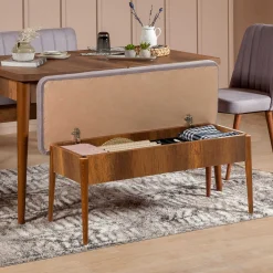 Vella Samtbank | 100 beschichtete Spanplatte | Nussbaum Soho