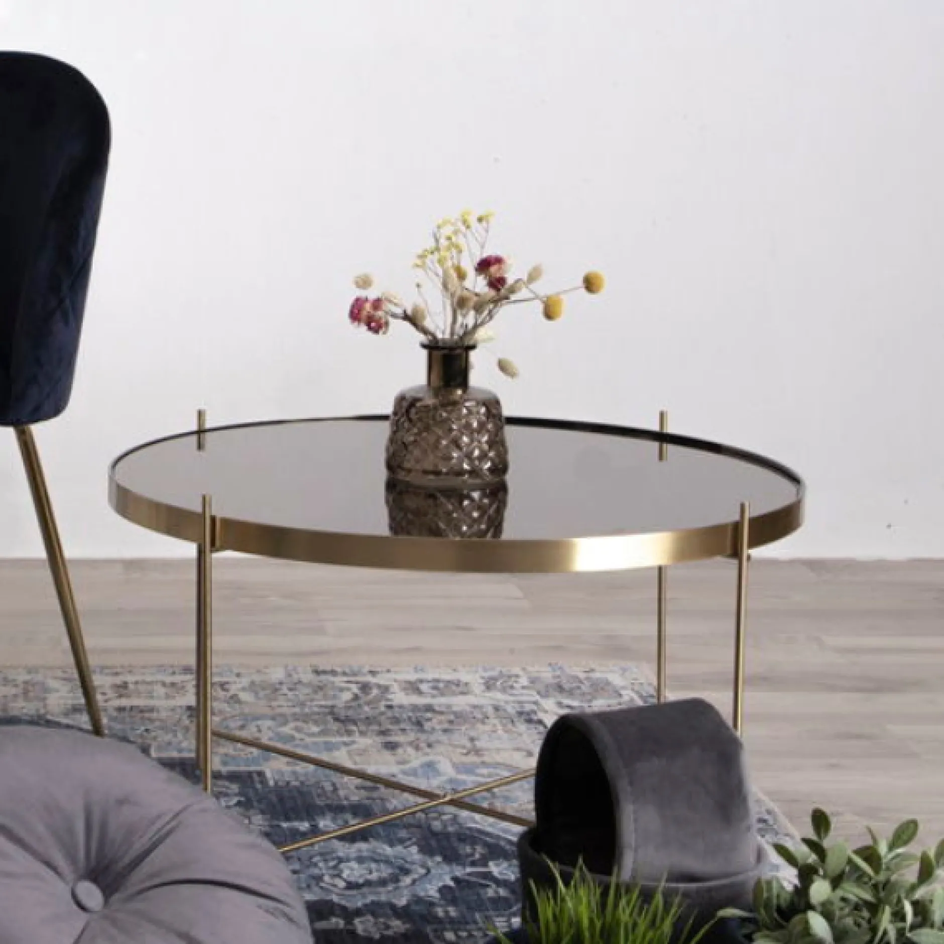 Venezia Couchtisch - Messingoptik | Ø70xh40cm
