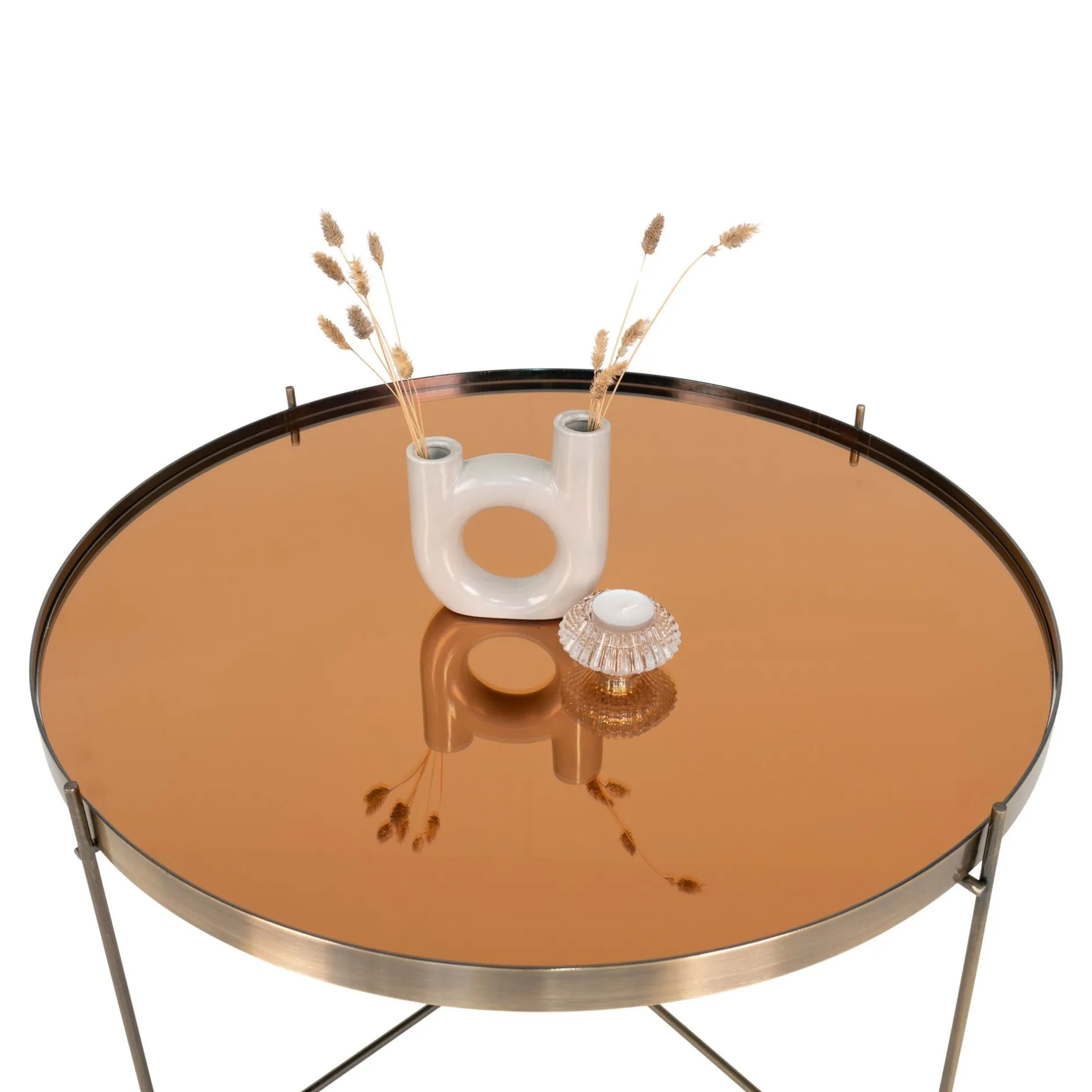 Venezia Couchtisch - Messingoptik | Ø70xh40cm