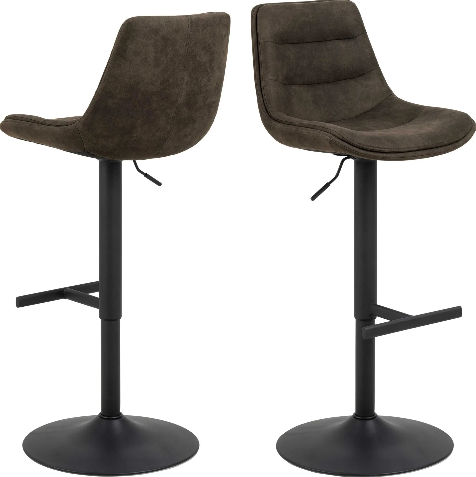 Verstellbarer Barhocker Adèle 65-86cm - anthrazit/schwarz