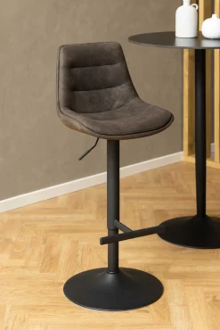 Verstellbarer Barhocker Adèle 65-86cm - anthrazit/schwarz