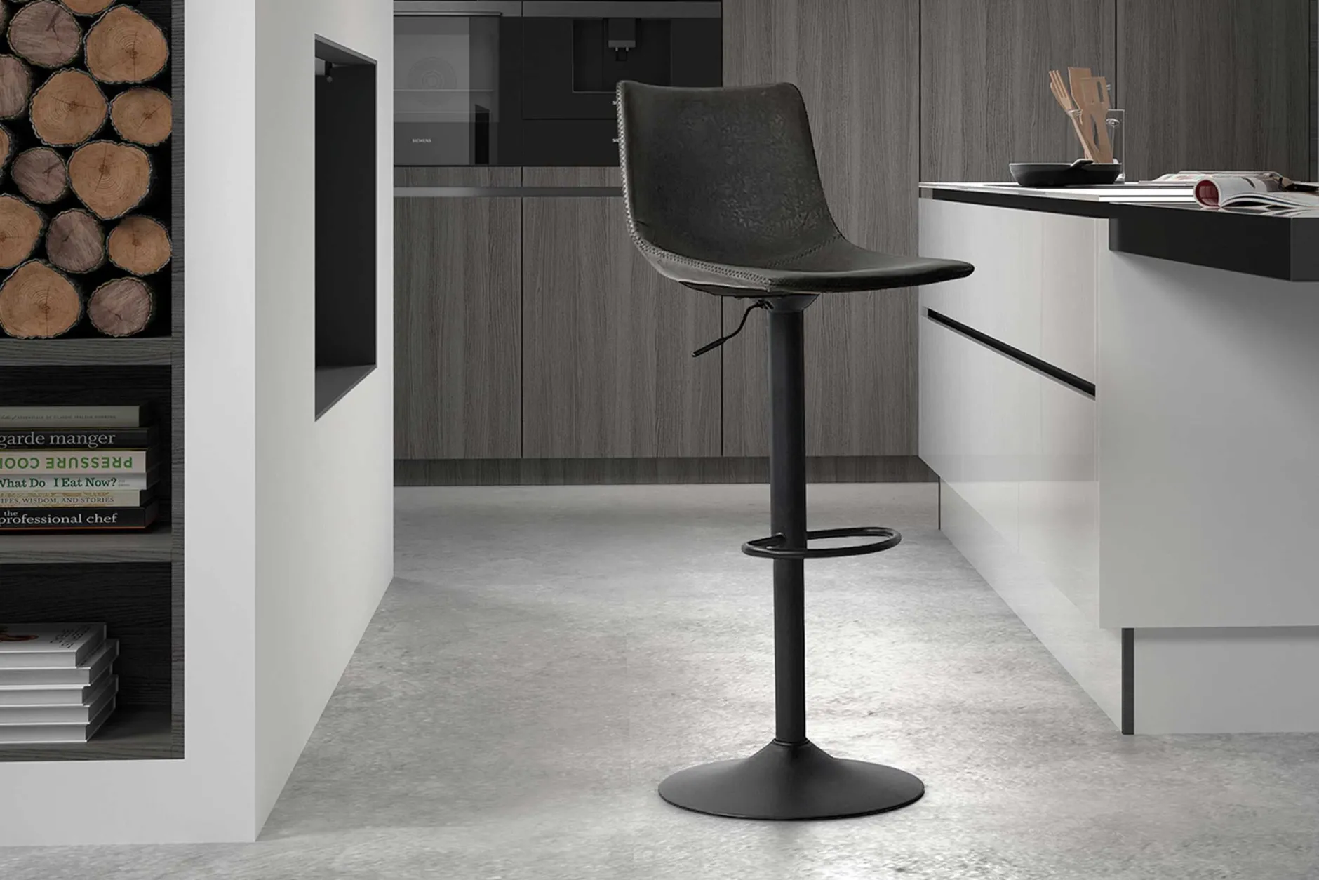Verstellbarer Barhocker Fontana - anthrazit