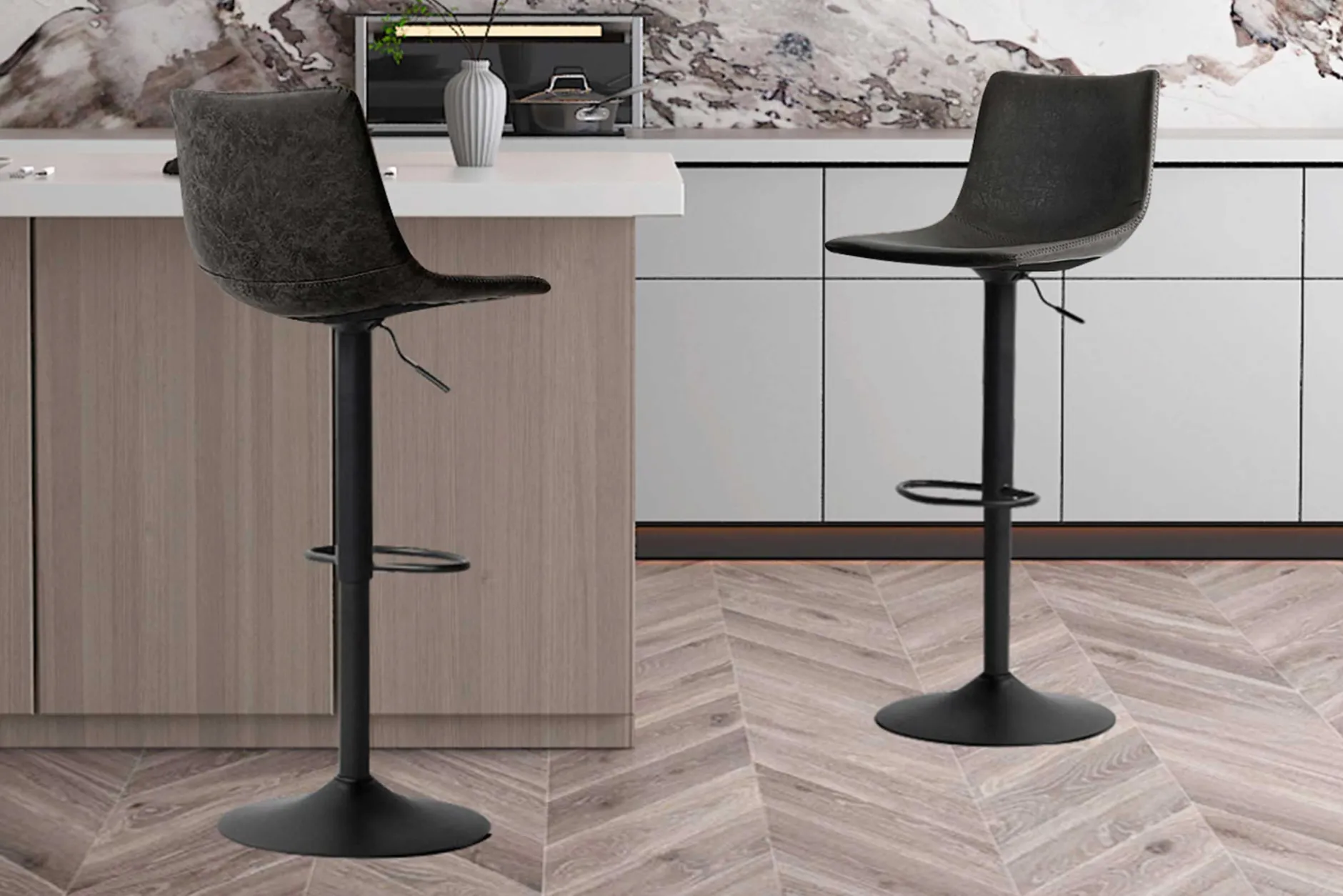 Verstellbarer Barhocker Fontana - anthrazit