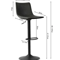 Verstellbarer Barhocker Fontana - anthrazit