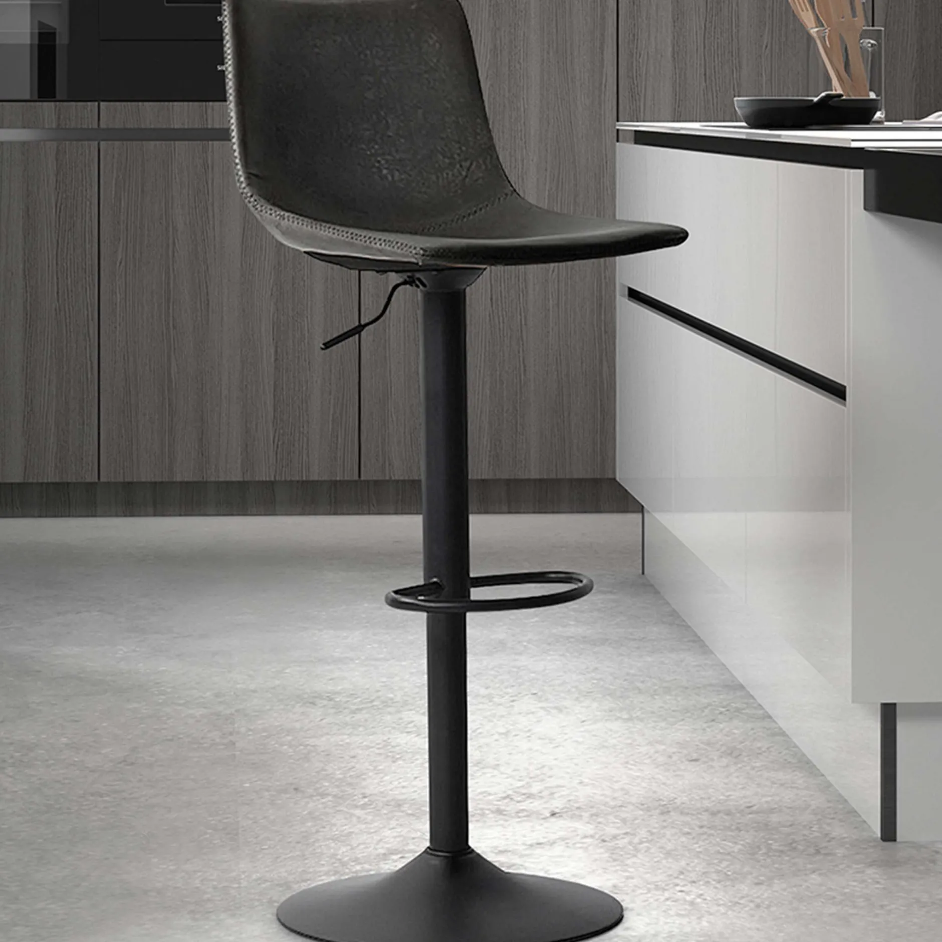 Verstellbarer Barhocker Fontana - anthrazit