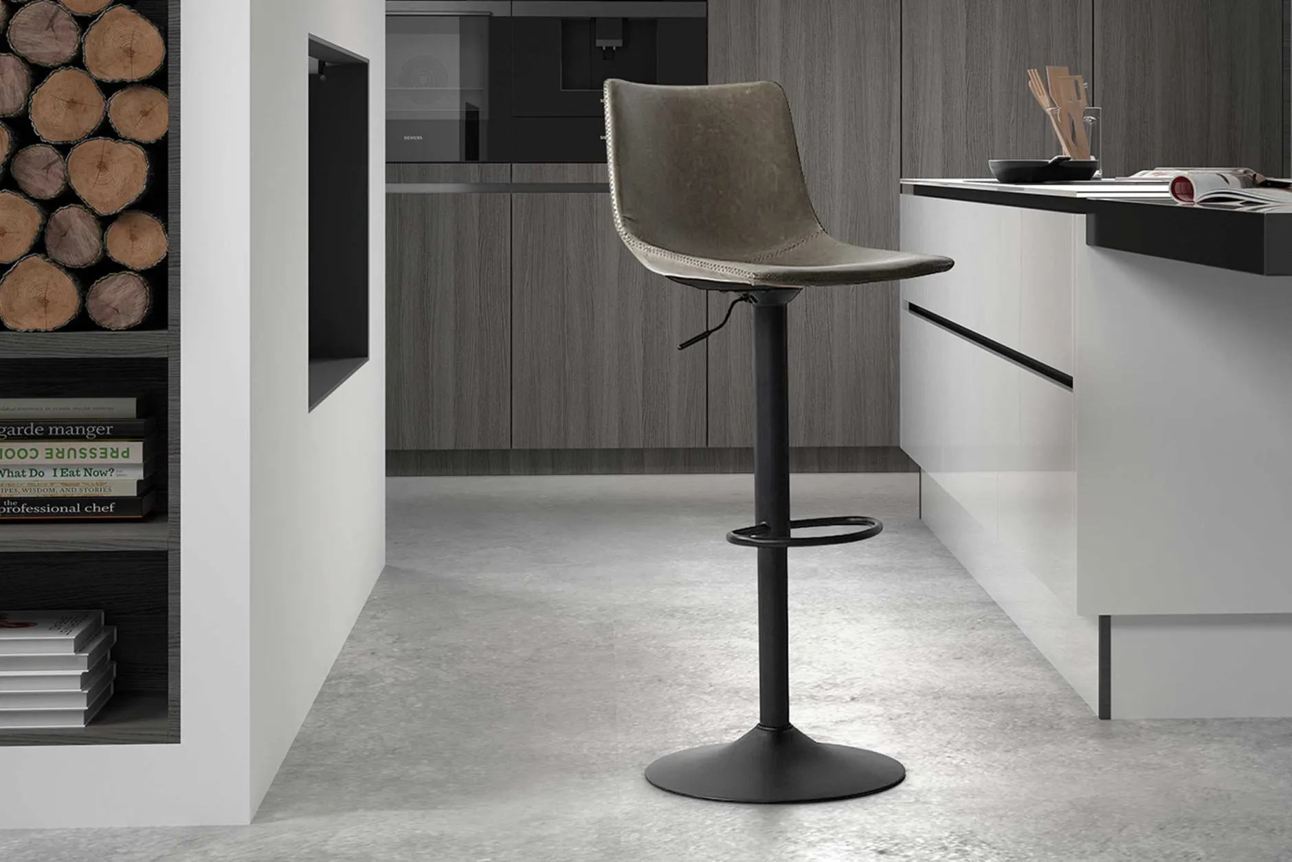 Verstellbarer Barhocker Fontana - grau