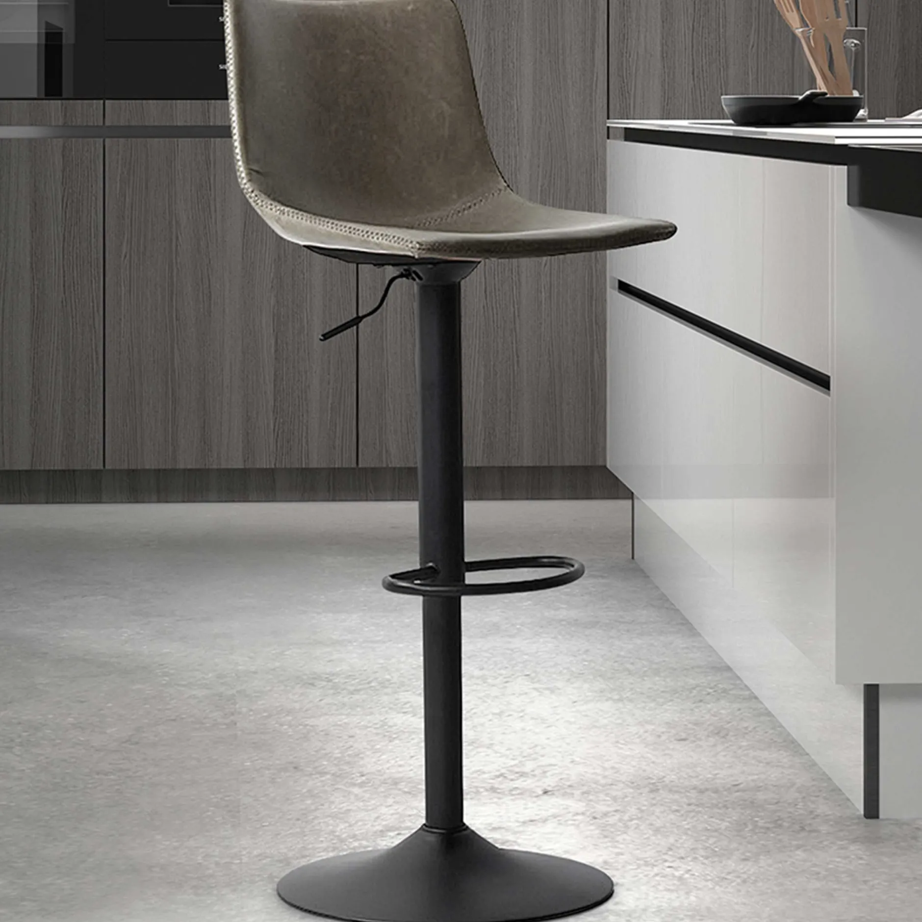 Verstellbarer Barhocker Fontana - grau