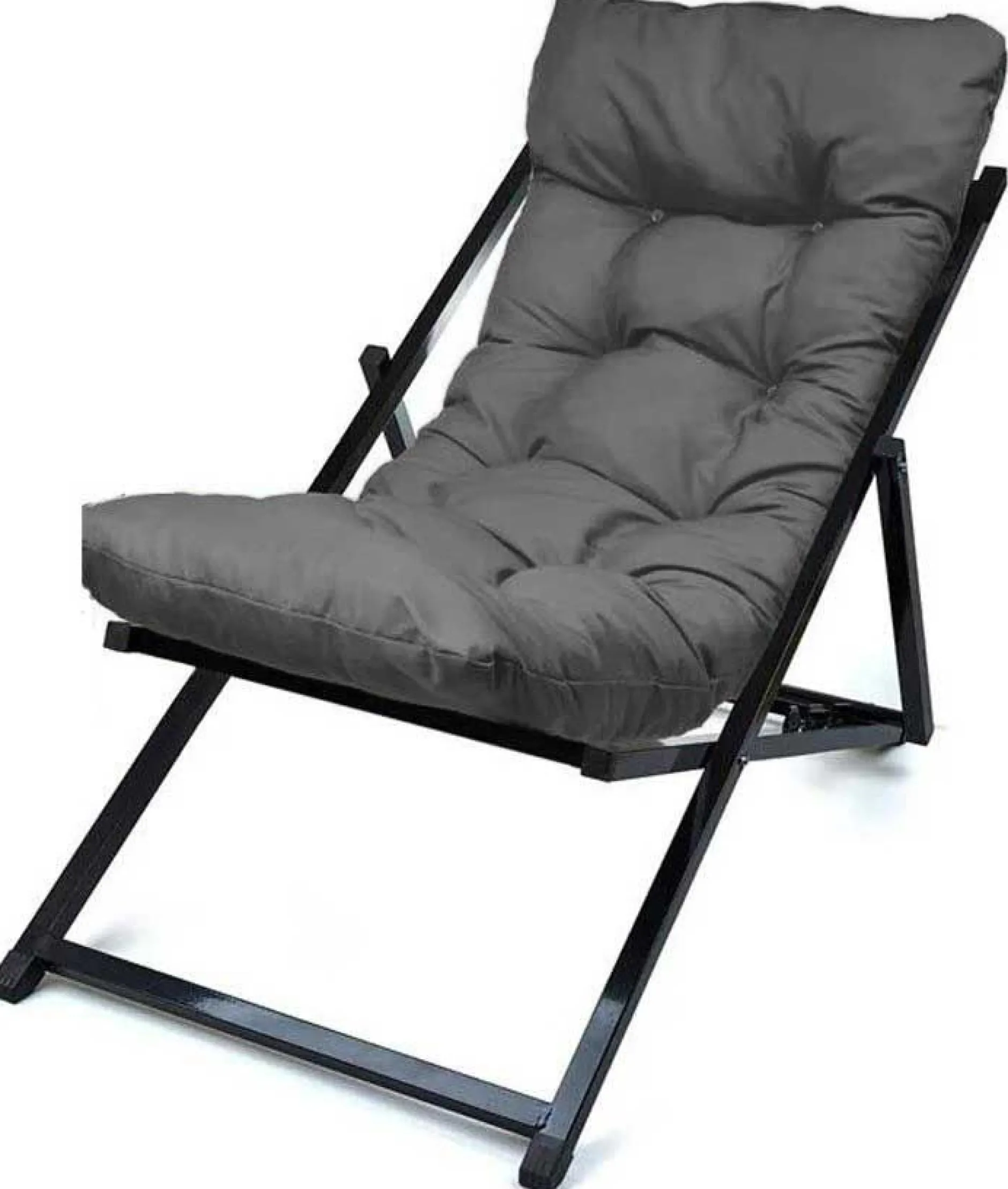 Verstellbarer Gartenstuhl Atelier del Sofa - Metall und Polyester - dunkelgrau