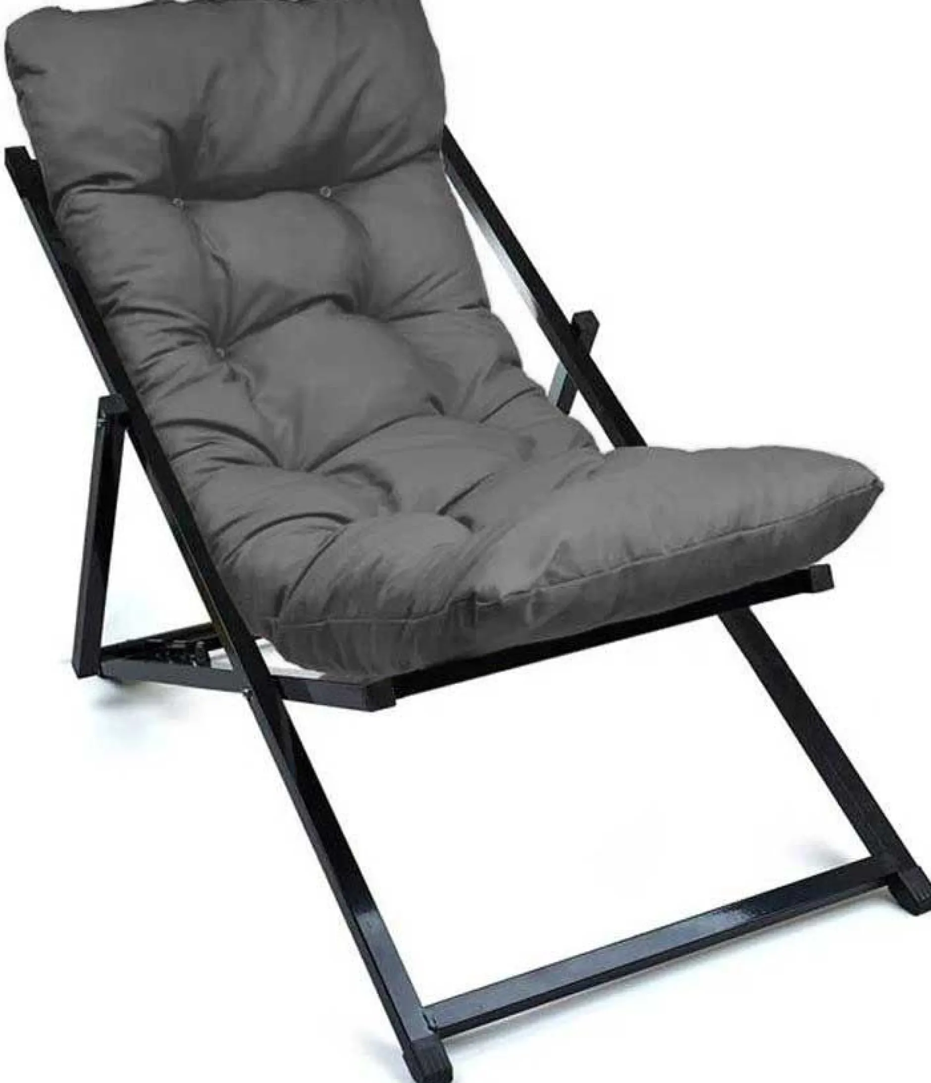 Verstellbarer Gartenstuhl Atelier del Sofa - Metall und Polyester - dunkelgrau
