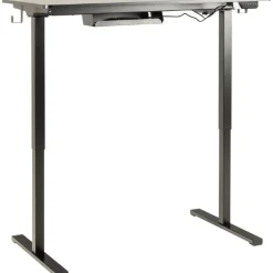 Verstellbarer Schreibtisch Garcia mit Haken - schwarz