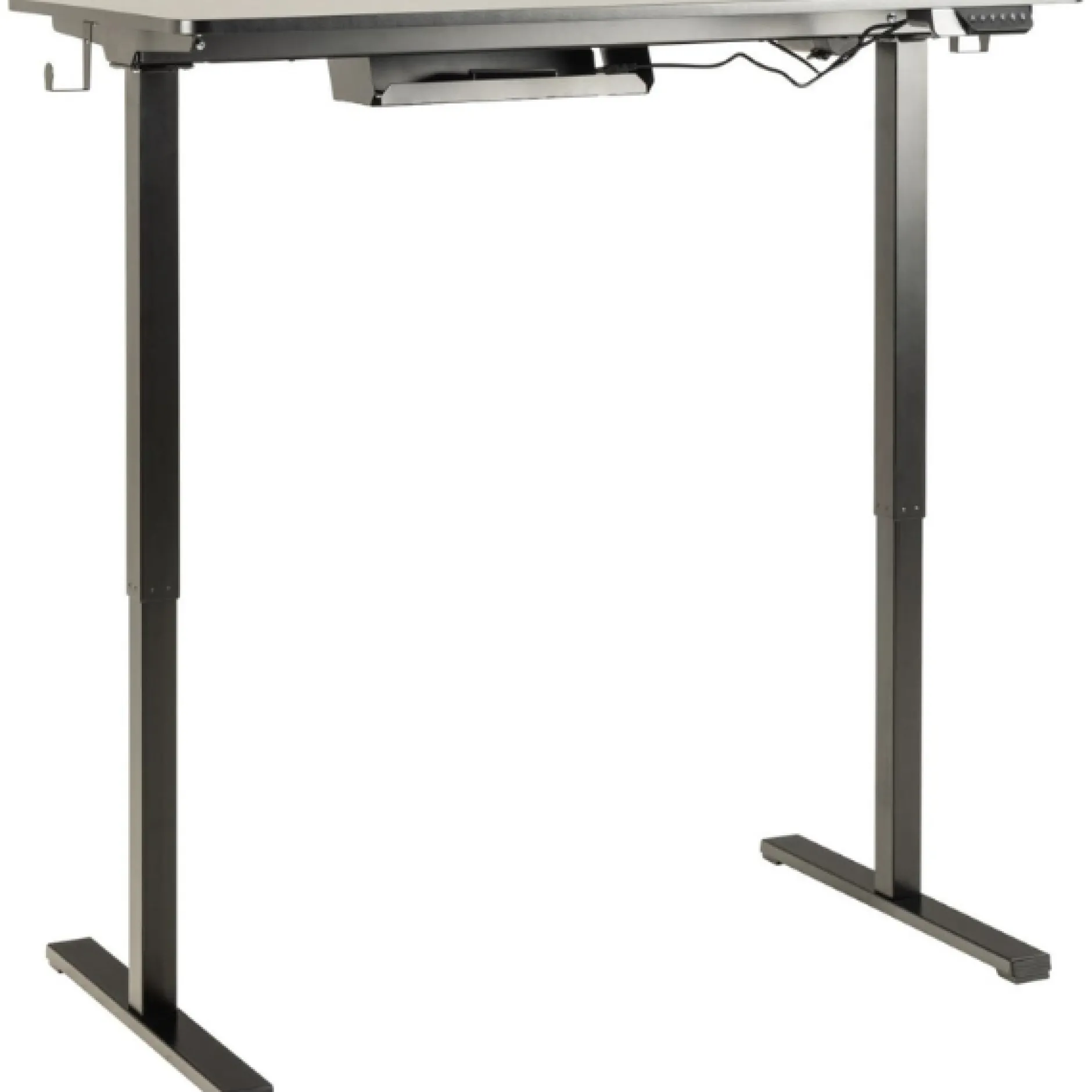 Verstellbarer Schreibtisch Garcia mit Haken - schwarz