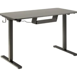 Verstellbarer Schreibtisch Garcia mit Haken - schwarz