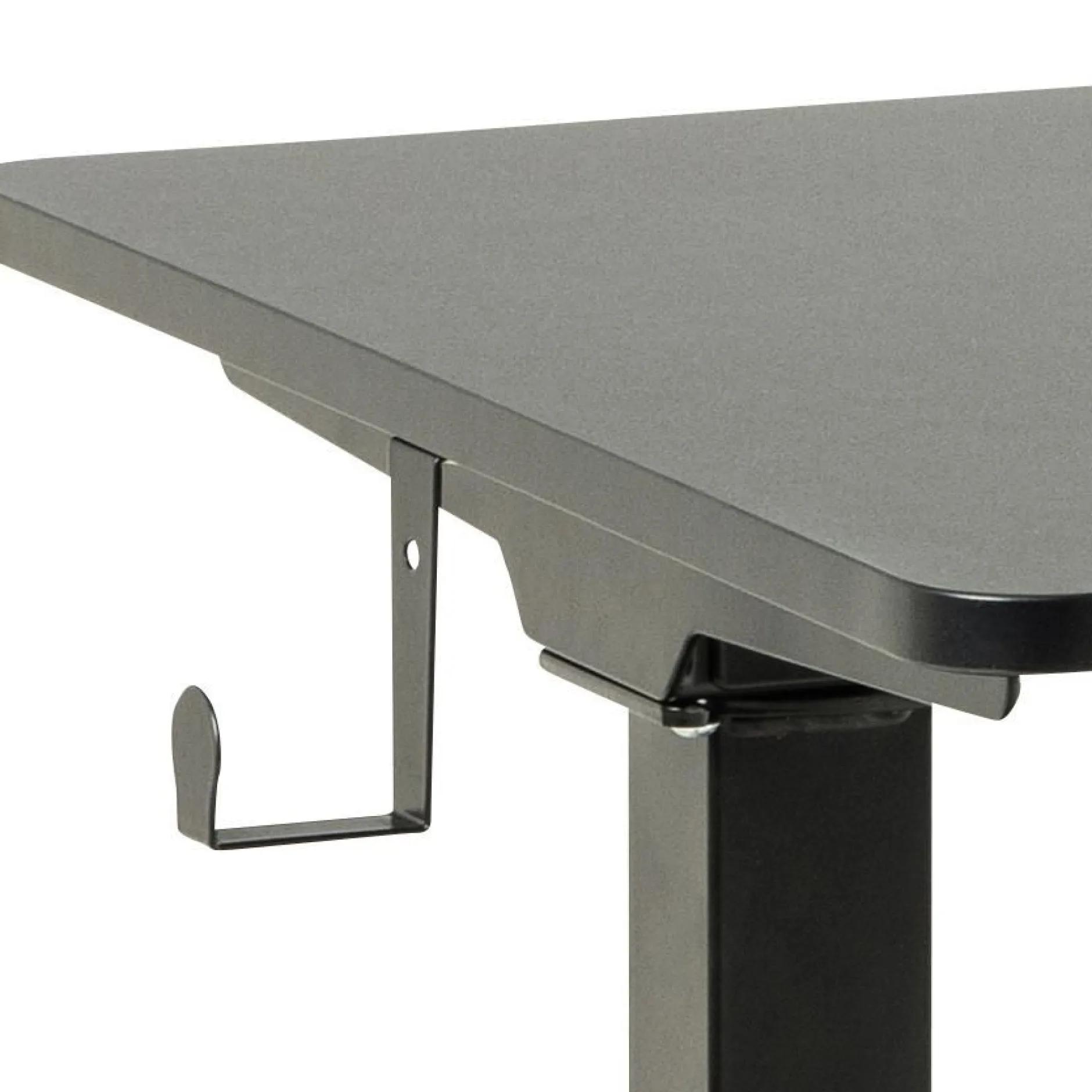 Verstellbarer Schreibtisch Garcia mit Haken - schwarz