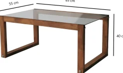 Via Couchtisch | GEHÄRTETES GLAS | Holz