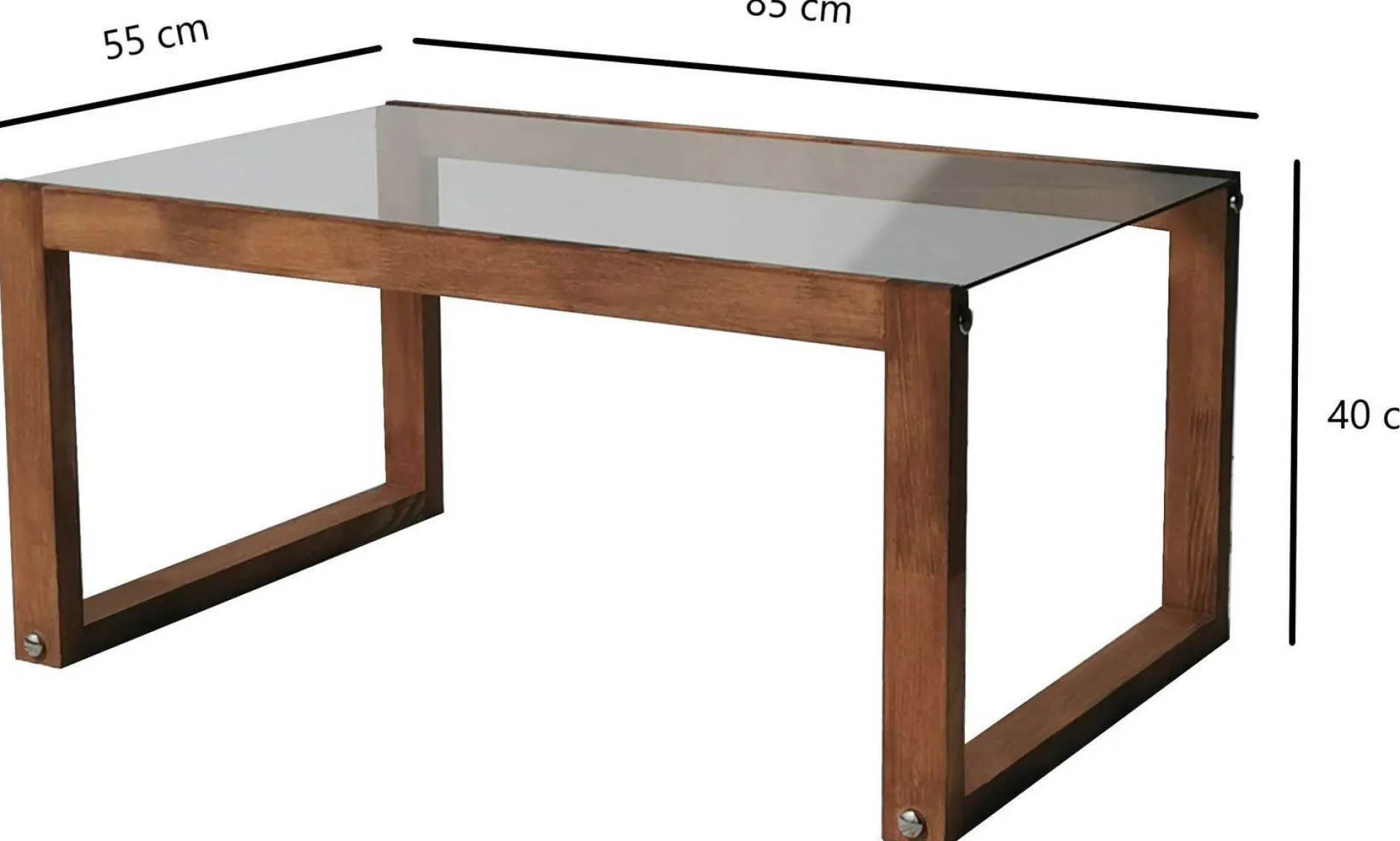 Via Couchtisch | GEHÄRTETES GLAS | Holz