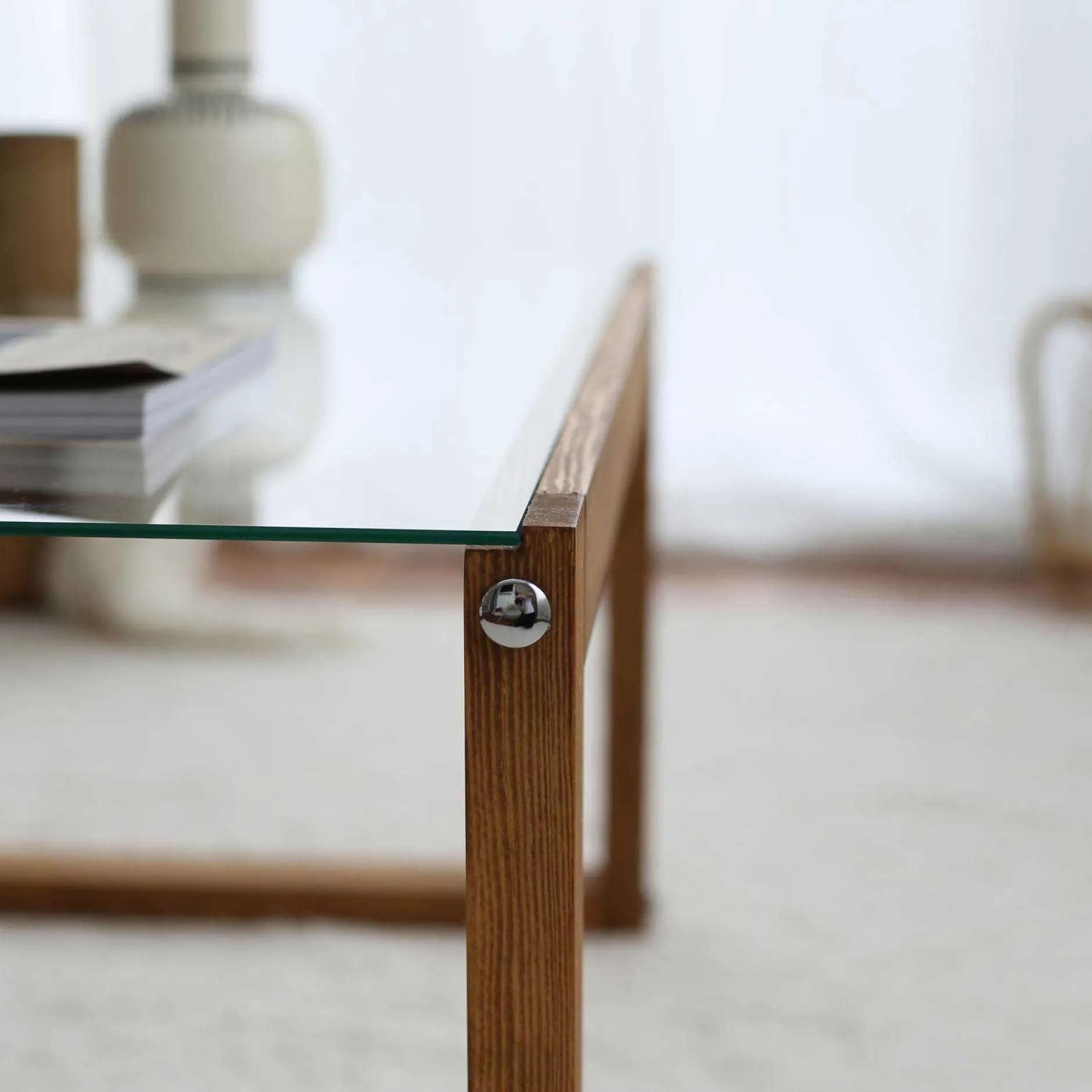 Via Couchtisch | GEHÄRTETES GLAS | Holz