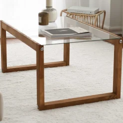 Via Couchtisch | GEHÄRTETES GLAS | Holz