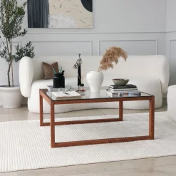 Via Couchtisch | GEHÄRTETES GLAS | Holz