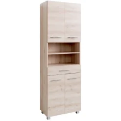Vielseitiger Stauschrank Portofino | 60 x 35 x 180 cm | Beech Oak Design