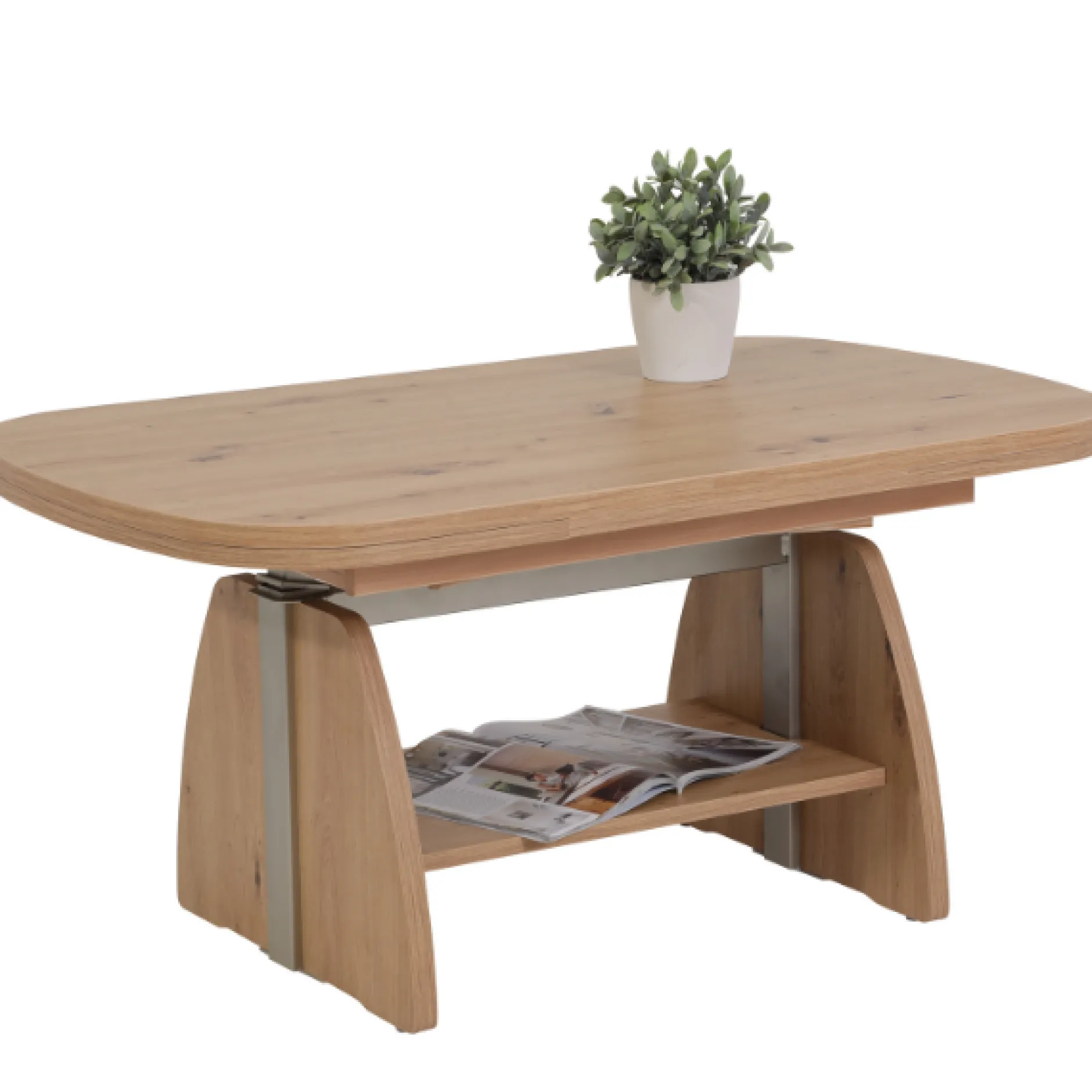 Vienna Couchtisch 108/157x67x52/71 cm-artisan Eiche