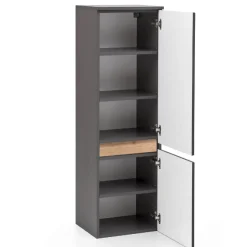VikasBadezimmer : Säulenschrank, Spiegelschrank, Waschbeckenschrank - anthrazit