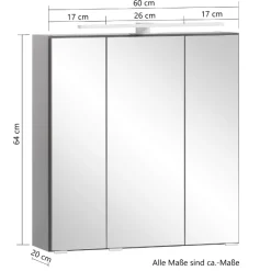 VikasBadezimmer : Wandschränke, Spiegelschrank, Waschbeckenschrank, Säulenschrank - Eiche Dekor